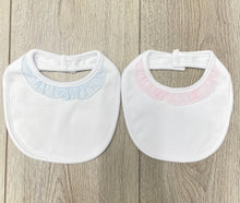 Load image into Gallery viewer, Calamaro Pink/Blue Frill Bib